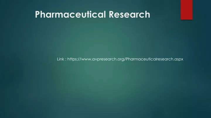 pharmaceutical research