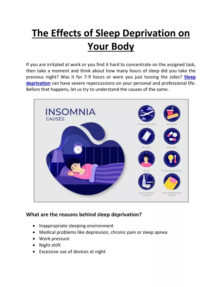 the effects of sleep deprivation on your body