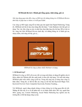 SEMrush là gì? Lý do trở thành công cụ hỗ trợ SEO hoàn hảo