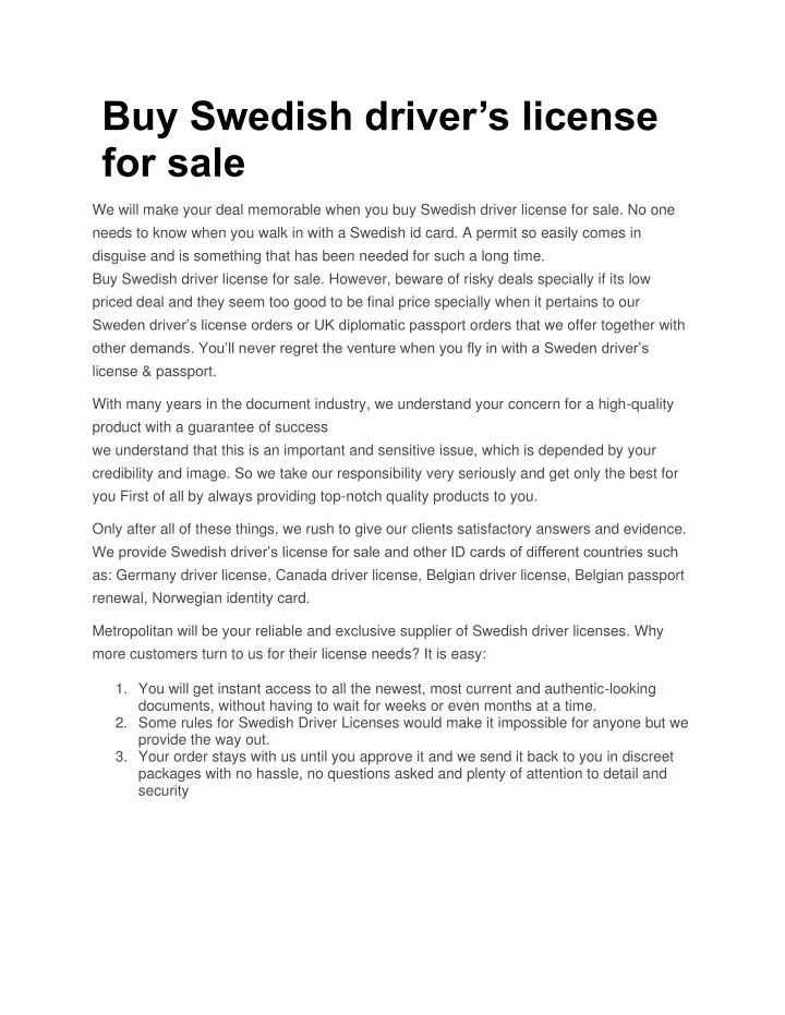 buy swedish driver s license for sale