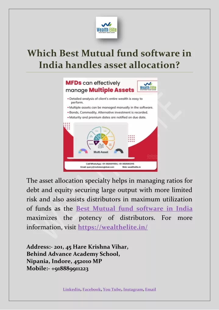 which best mutual fund software in india handles