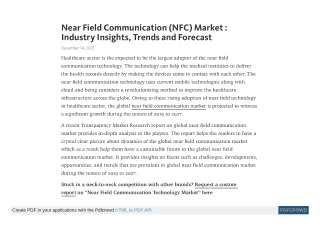 near field communication nfc market industry
