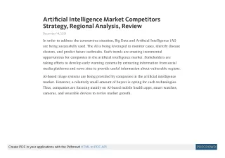 arti cial intelligence market competitors