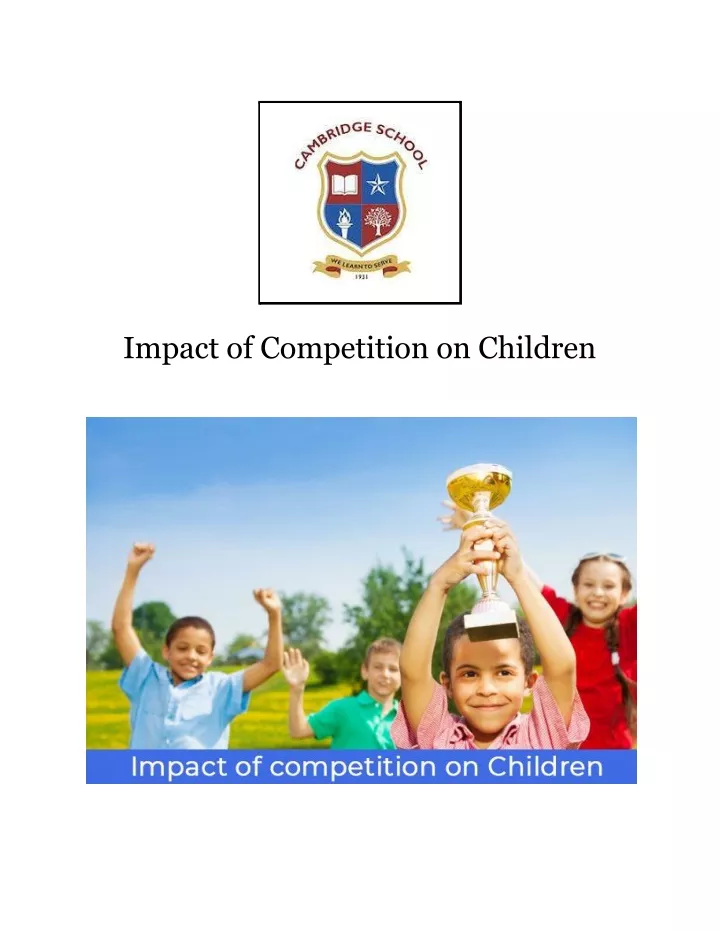 impact of competition on children