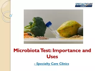 microbiota test importance and uses