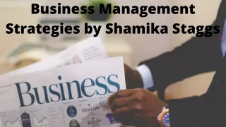Business Management Strategies by Shamika Staggs