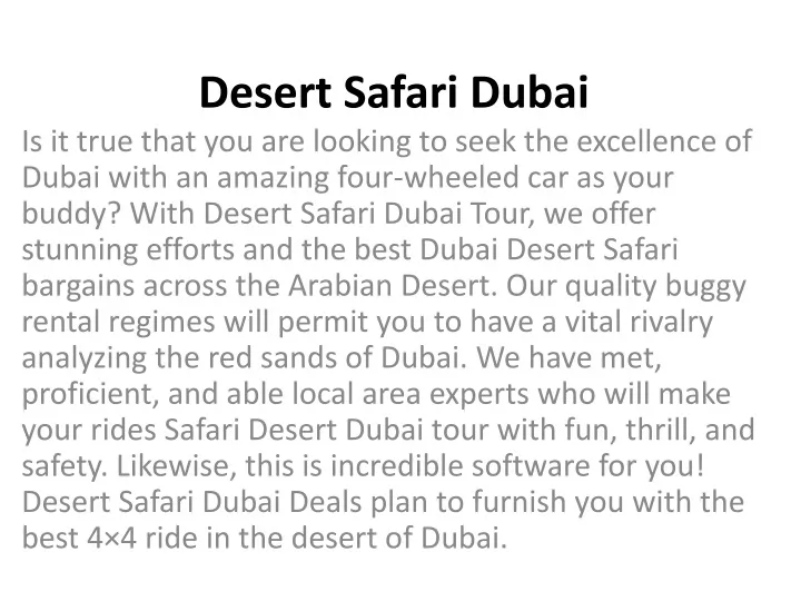 desert safari dubai