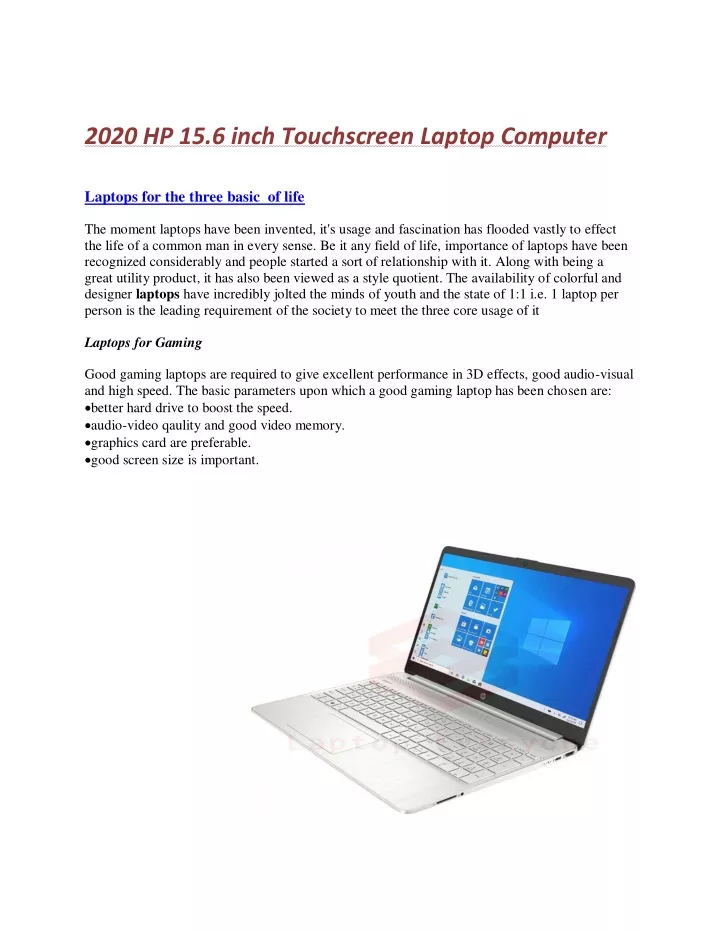 2020 hp 15 6 inch touchscreen laptop computer