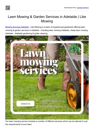 Adelaide Lawn Mowing | Lawn Mowing Services