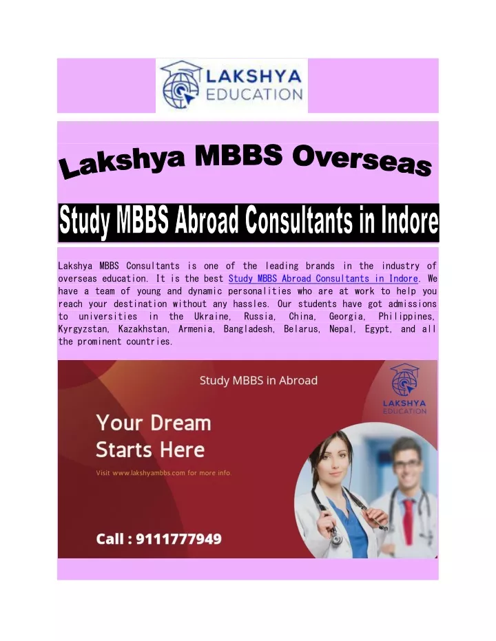 lakshya mbbs consultants is one of the leading