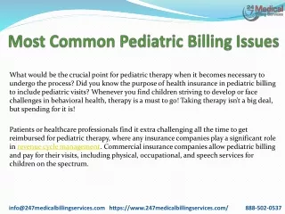 what would be the crucial point for pediatric