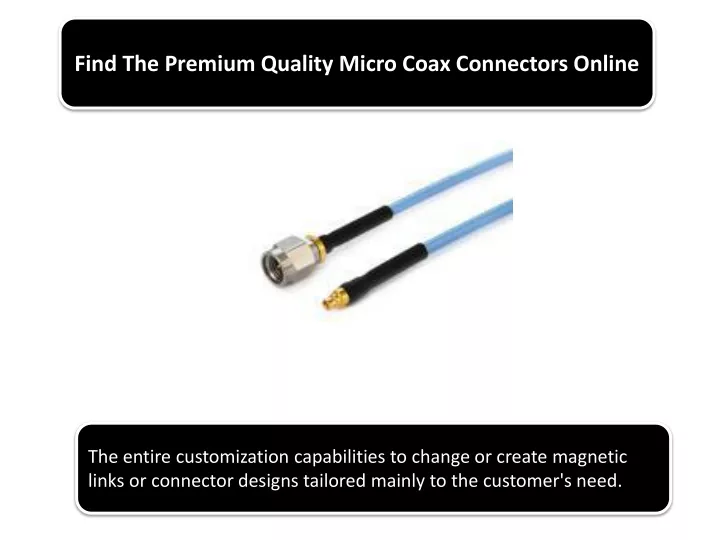 find the premium quality micro coax connectors