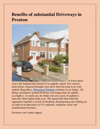 benefits of substantial driveways in prenton
