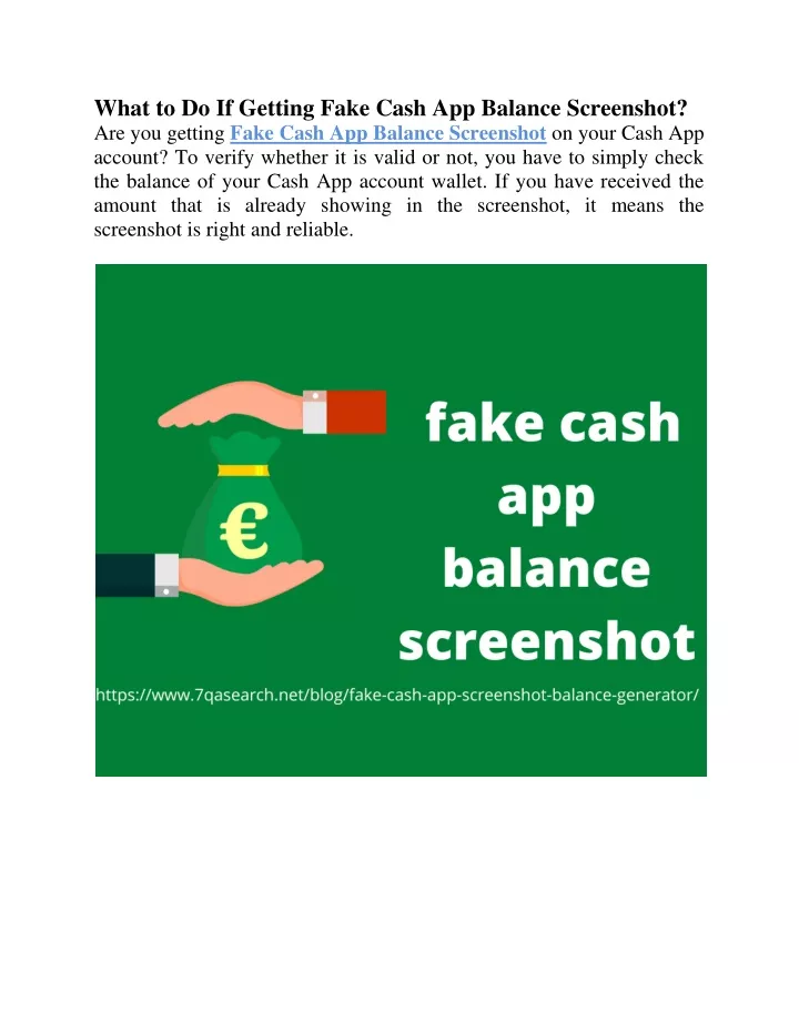 what to do if getting fake cash app balance