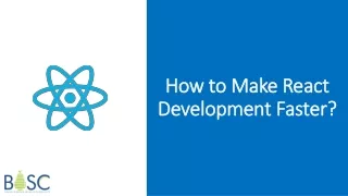 how to make react development f aster