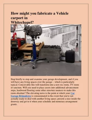how might you fabricate a vehicle carport