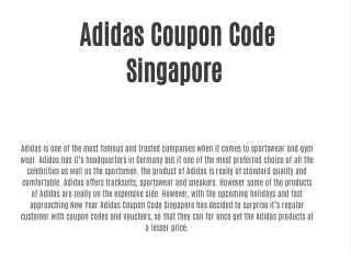 Adidas Coupon Code Voucher Singapore