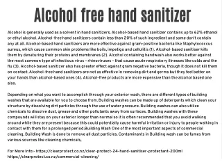 alcohol free hand sanitizer