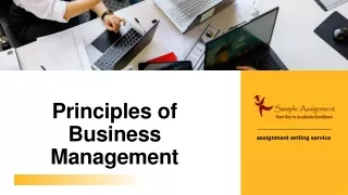 principles of business managemen t
