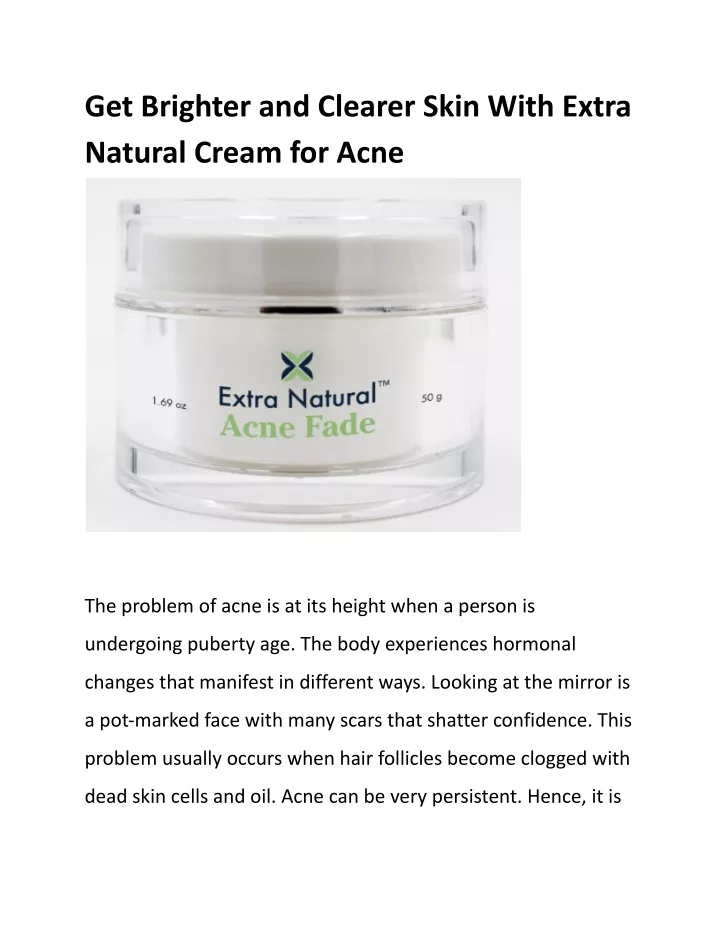 get brighter and clearer skin with extra natural