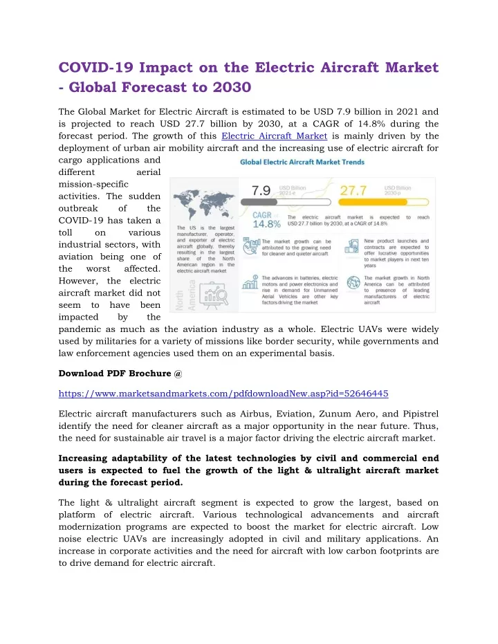 covid 19 impact on the electric aircraft market