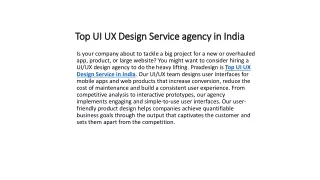 top ui ux design service agency in india