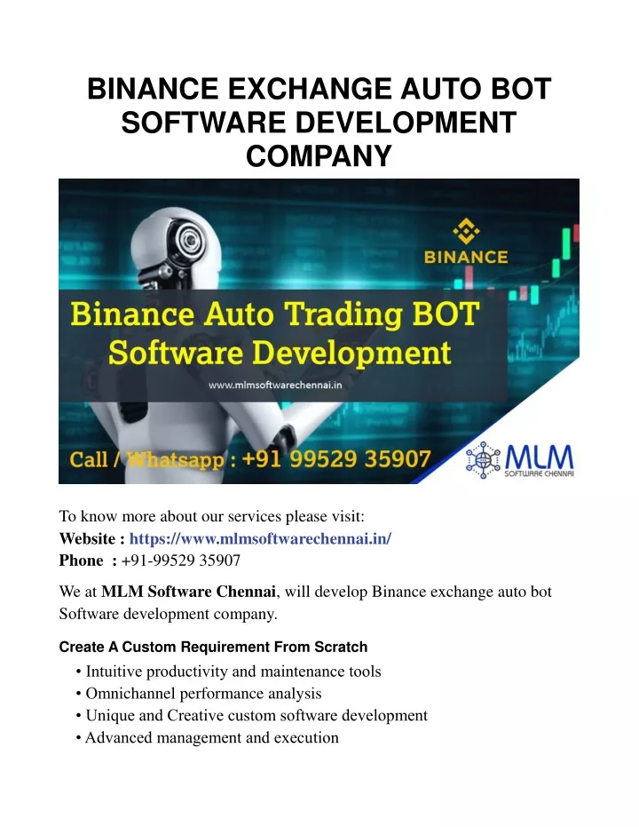 binance exchange auto bot software development