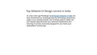 top website ui design service in india