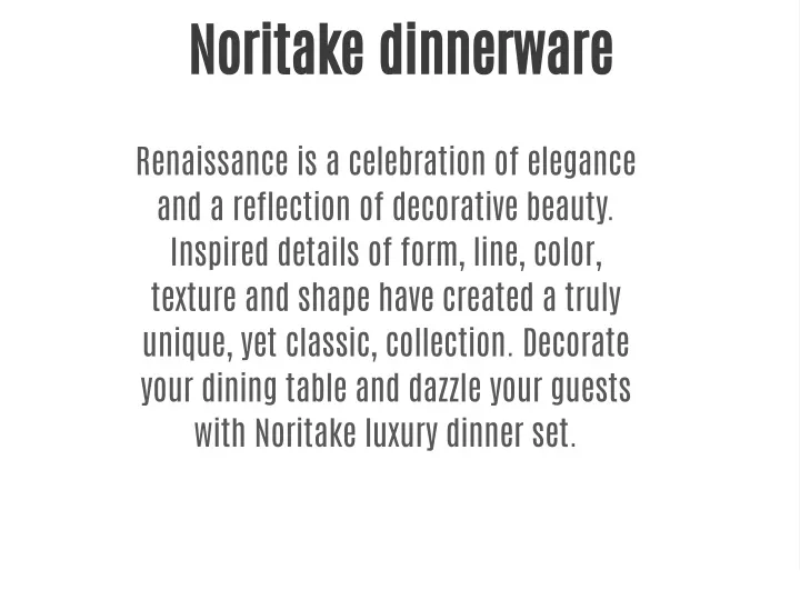noritake dinnerware