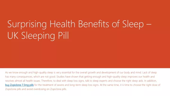 surprising health benefits of sleep uk sleeping pill