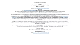 translation services philadelphia contact address