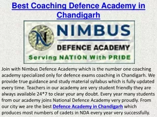 best coaching defence academy in chandigarh