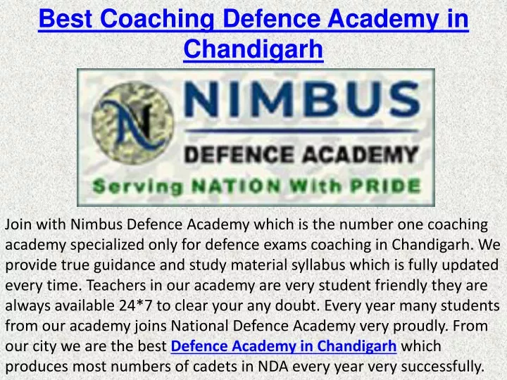 best coaching defence academy in chandigarh