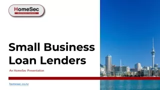 Small Business Loan Lenders