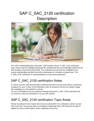 sap c sac 2120 certification description