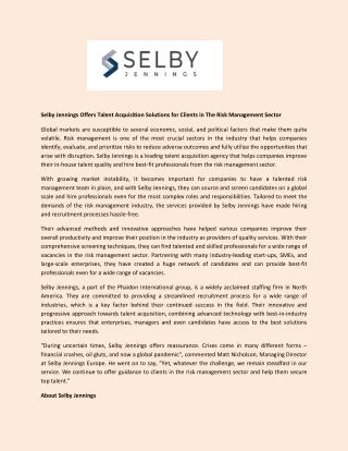 selby jennings offers talent acquisition