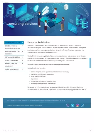 MAXISOFT CONSULTING SERVICES PVT. LTD. _ Consulting Services