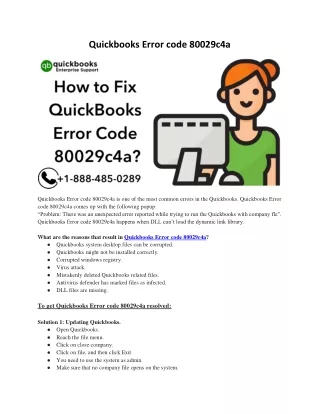 quickbooks error code 80029c4a