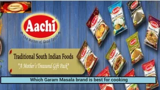 Which Garam Masala brand is best for cooking