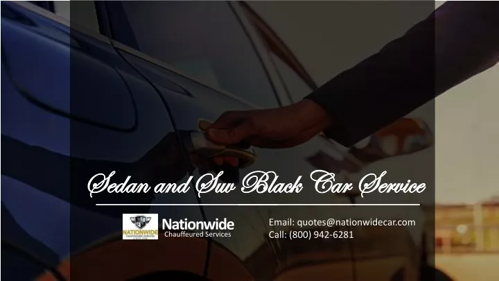 sedan and suv black car service