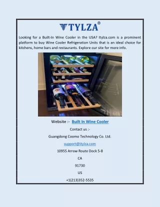 Built in Wine Cooler | Itylza.com