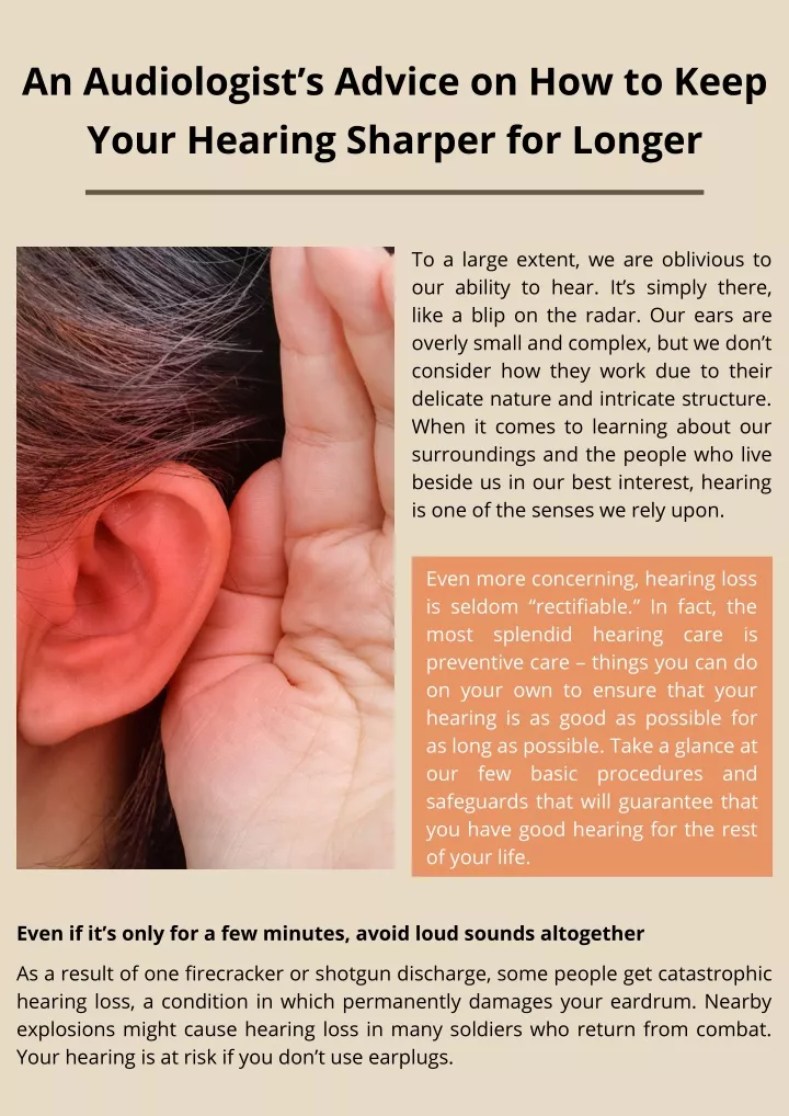 an audiologist s advice on how to keep your