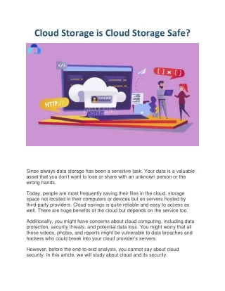 cloud storage is cloud storage safe