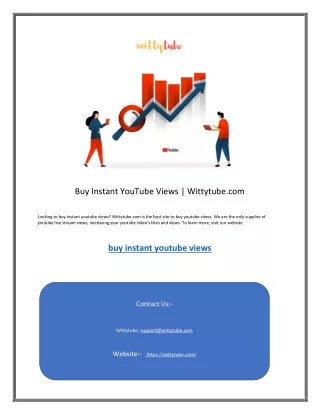 buy instant youtube views wittytube com