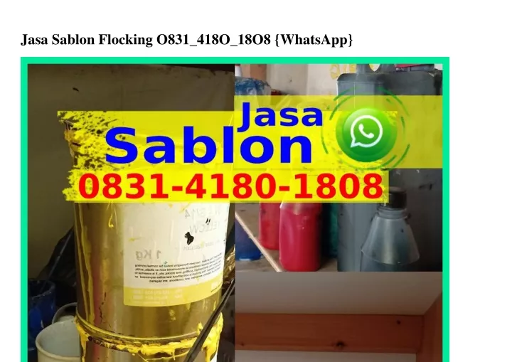 jasa sablon flocking o831 418o 18o8 whatsapp