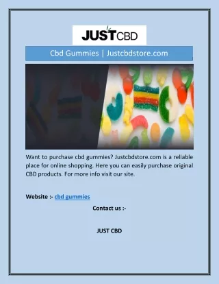 Cbd Gummies | Justcbdstore.com
