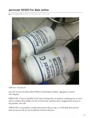 percocet 10 325 for sale online