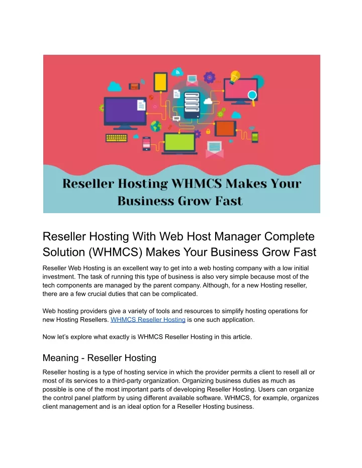 reseller hosting with web host manager complete