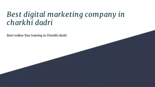 Best digital marketing company in charkhi dadri