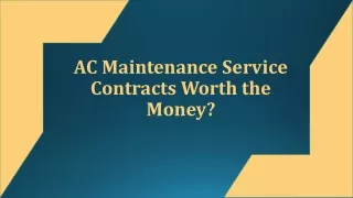 ac maintenance service contracts worth the money